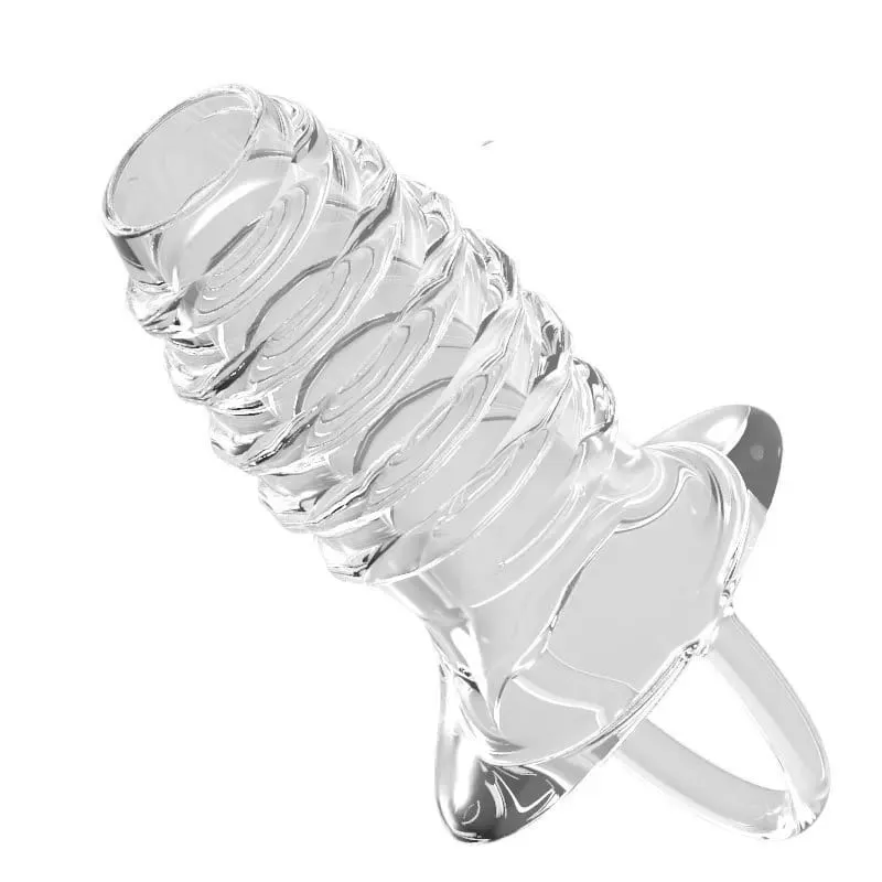 Men's Cock Ring Penis Sleeve Delay Ejaculation Penis Enlargement Reusable Condom Dildo Male Adult Sex Toys — image 5