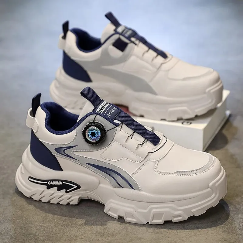 2025 Autumn New Men's Versatile High-Top Trendy Thick-Soled Running Shoes Breathable Casual Trendy Shoes — image 2