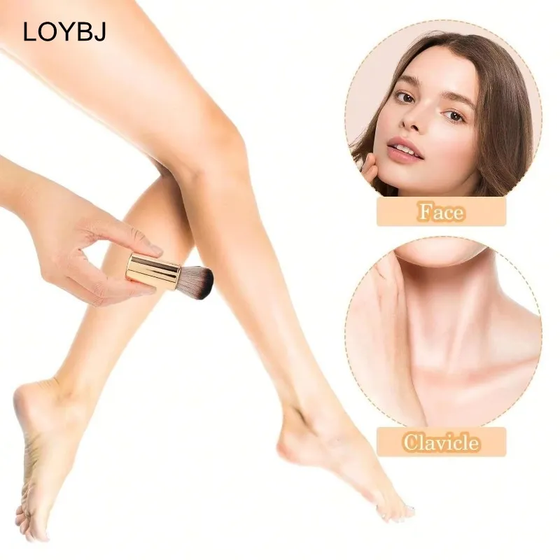 Body Self Tanning Brush Gold Soft Makeup Brushes Portable Self Tan Brush Neck Leg Foundation Sunscreen Cream Applicator Tools — image 5