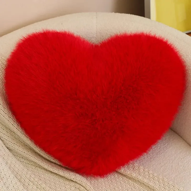 Love Heart Soft Throw Pillow Valentine's Day Plush Cushion For Home Sofa Wedding Stuffed Plushies Pillow Romantic Gifts For Girl — image 4