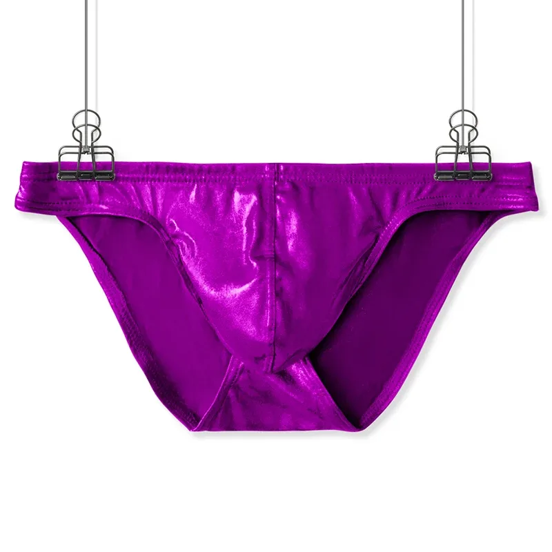 Men's Fashion Low Waist Imitation Leather Briefs with U Convex Pouch Sexy Underwear Lingerie 3PCS/2PCS/1PC Set — image 12