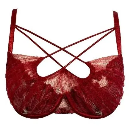 Summer Lace Embroidery Cross Tie Lingerie Set Sheer Mesh Push Up Bra Comfortable Daily Wear Underwear for Women Size 32-38 — image 11