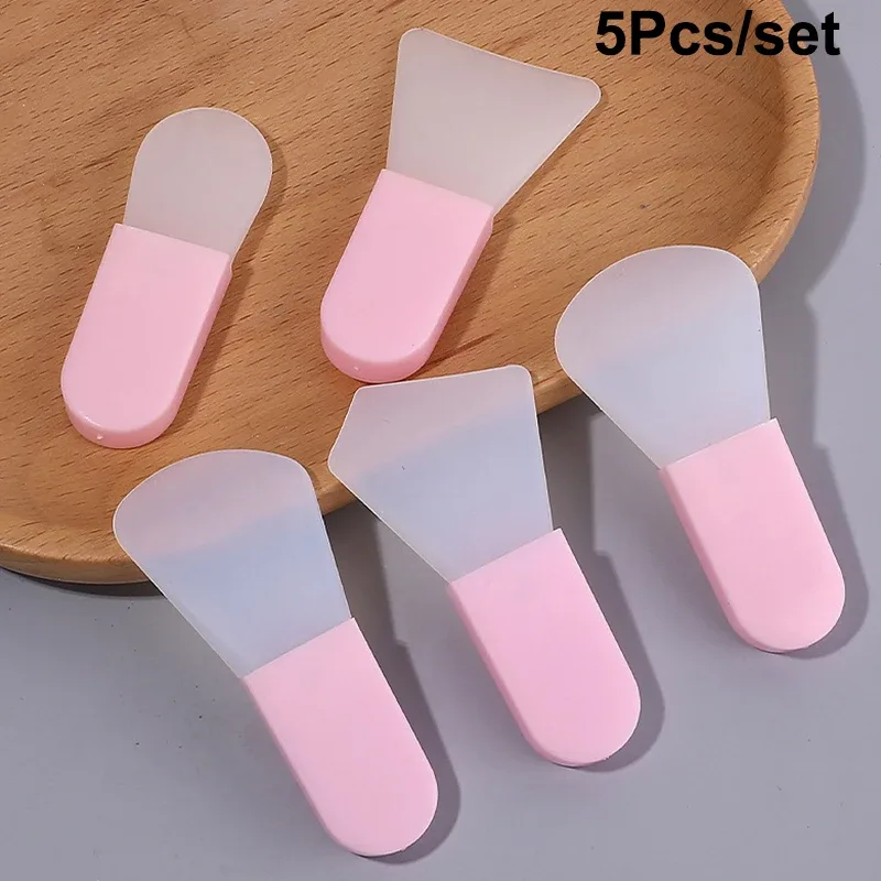 5Pcs Silicone Facial Mask Brush Face&Eye Cream Mud Mask Applicator Scraper Face Cleanse Brushes Travel Portable Skin Care Tools — image 8