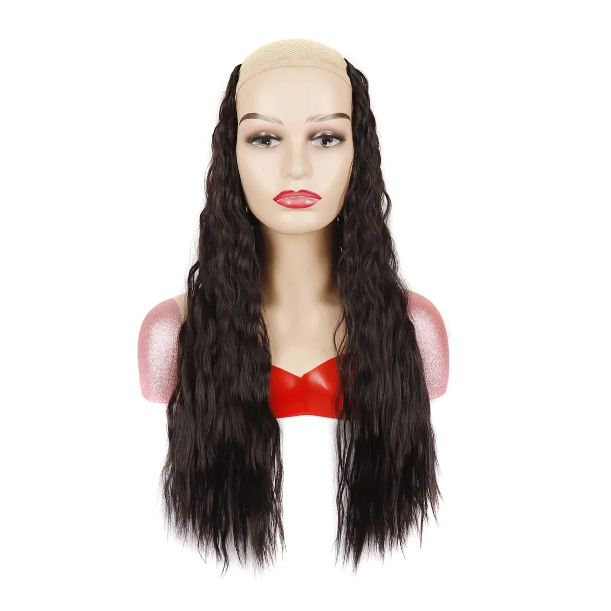 Synthetic Curly Hair Extensions Clip in One Piece 4Clips Deep Wave Long Hairpieces for Women Daily Use Party Hair Accessory — image 5