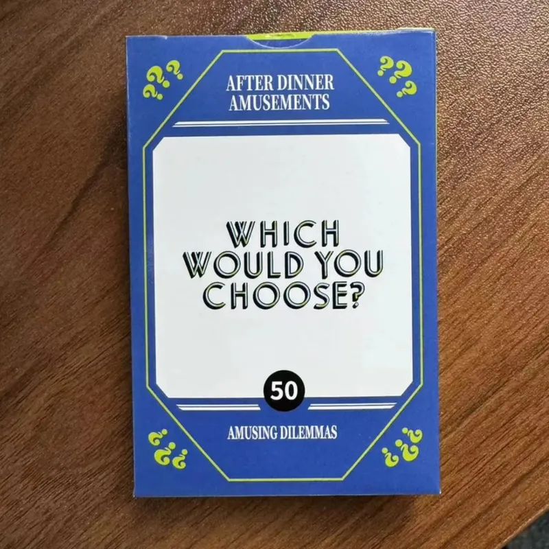 Multi-Themed Dinner Party Mini Card Game Portable Travel Party Games Trivia Riddles & Conversation Starters for Adults & Kids — image 10