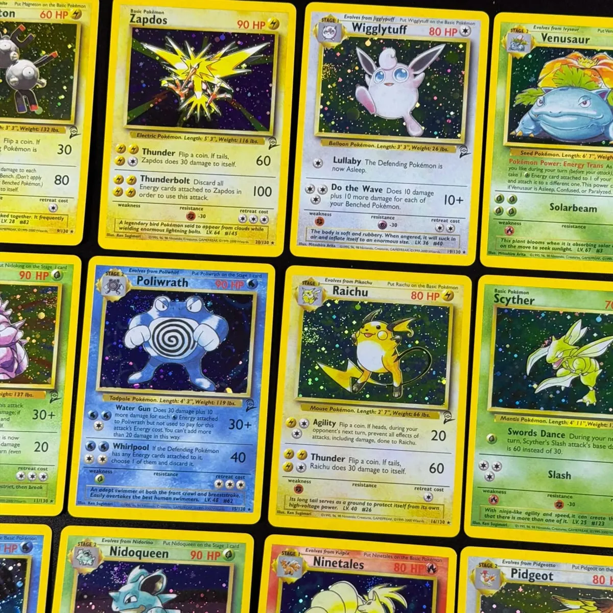 Pocket 2000 Base Set 2 OG Nostalgia Collectible Hitmonchan Scyther Clefable Pidgeot Mewtwo Traditional Holo Proxy — image 6