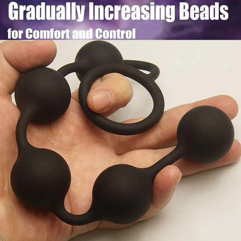 Anal Beads Sex Toys 5 Gradient Size Balls Butt Plugs for Depth Anus Training Analplug Buttplug Butplug — image 2