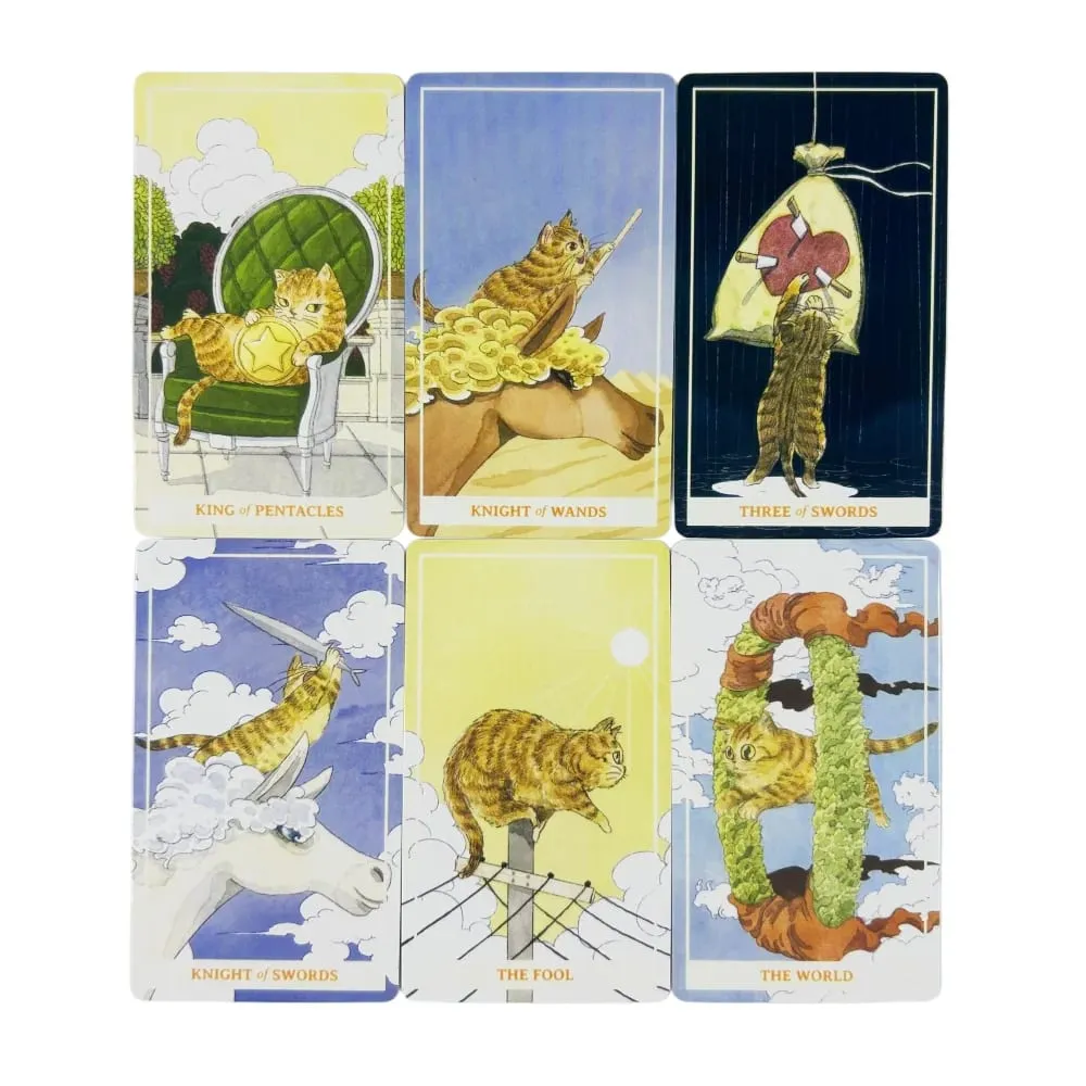 Sunny Orange Cat Tarot Cards A 78PCS Deck Best Gift-giving For Cat Lover Great For Beginners Meditation & Party Games — image 4