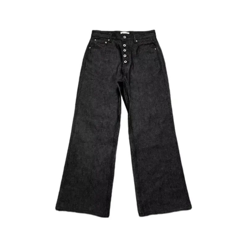 Mens Jeans Harajuku Summer Hong Kong Style Letter Print Denim Pants Hip Hop Ins High Street Trendy Loose Cool Fashion Trousers