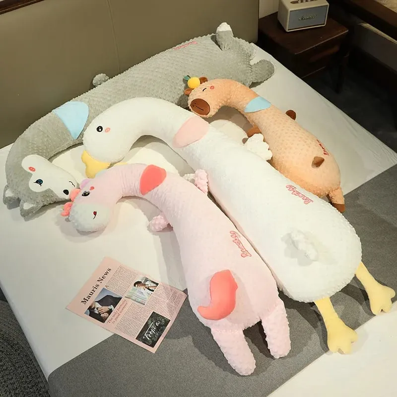 Long Animal Body Pillow Soft Dot Plush Sleeping Pillow Cute Cartoon Doll Side Sleeper Leg Pillow Bed Cushion Home Decor Gift — image 7