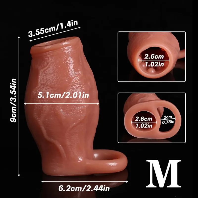 Penis Enlargement for Men Sleeve Cock Ring Delay Ejaculation Penis Extender Condom Lock Ring Sex Toys Artificial Penis Training — image 8