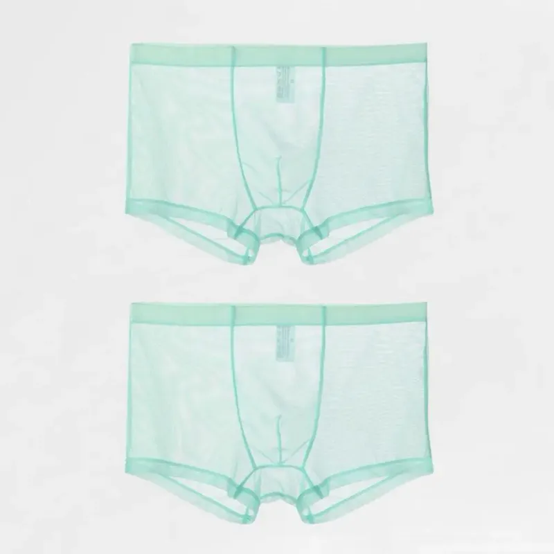 Mga Transparent na Boxer para sa Mga Lalaki na See Through Panlalaking Panloob na Sexy Mesh Low Waist Ice Silk Manipis na Nakakapalamig na Panti ng Lalaki na Panloob na Panloob — image 23