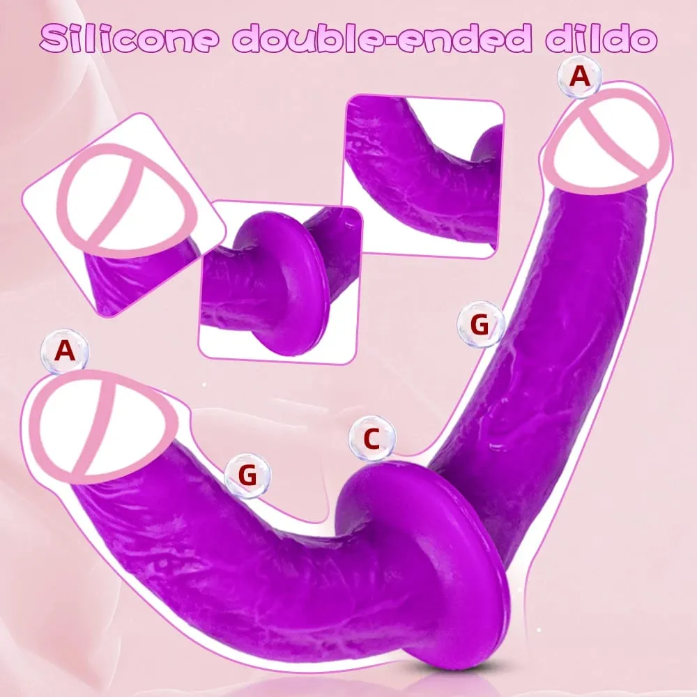 Realistic Dildo Double Headed Long Penis Double Penetration G Spot Vagina Anal Dick Designed For Lesbian Women Adult Sex Toys — image 2