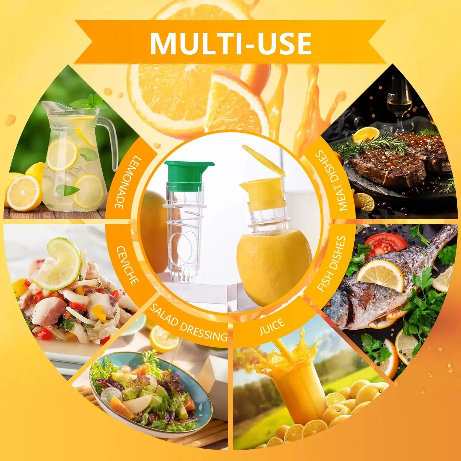 1/2pcs Lemon Mini Squeezer Portable Lemon Juicer With Lid Squeeze Lime for Cocktails Easy Juice Extractor Freshness Preserving — image 6