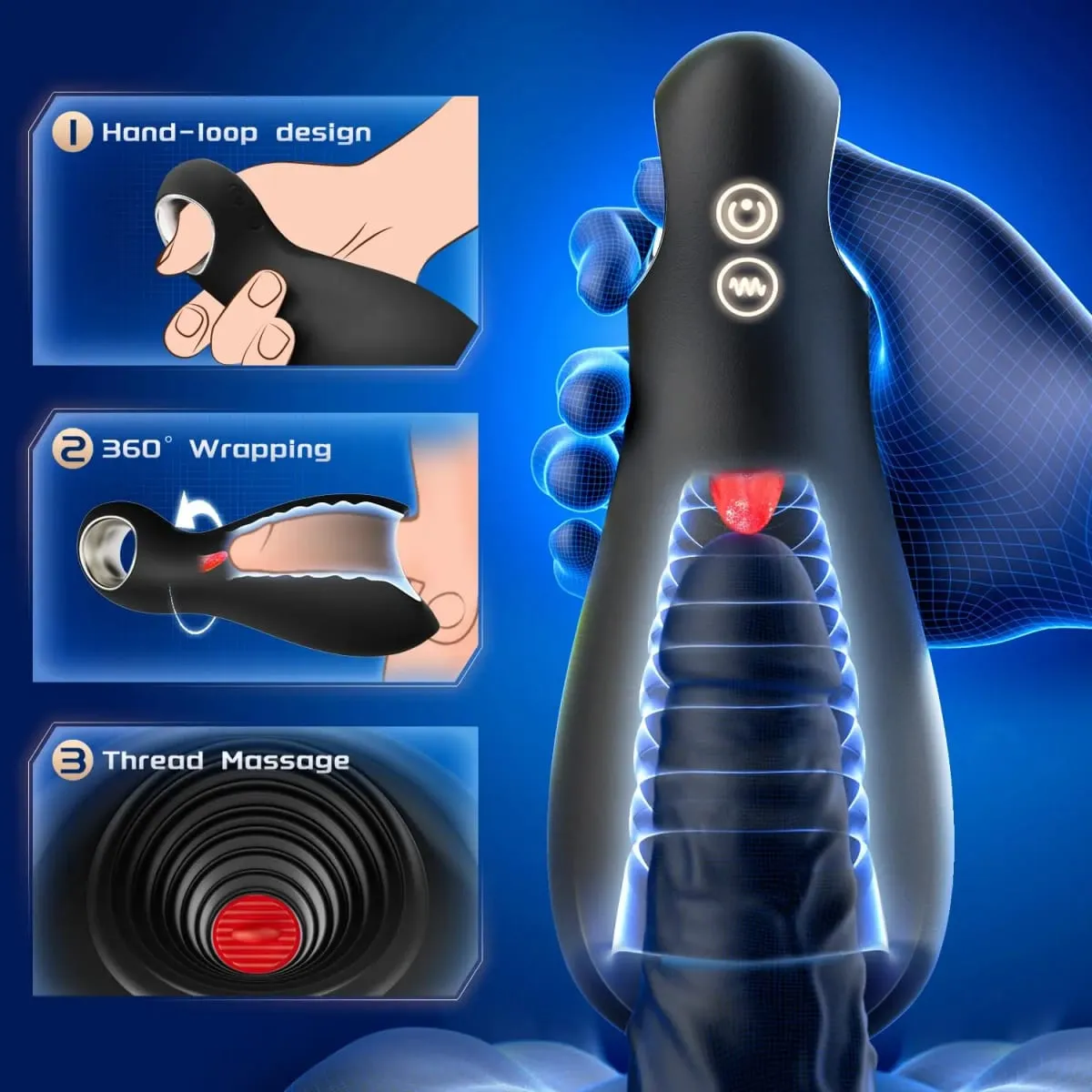 Tongue Licking Penis Vibrator for Men Cock Ring Ejaculation Delay Testicles Perineum Scrotum Stimulator Sex Toy for Couples — image 6