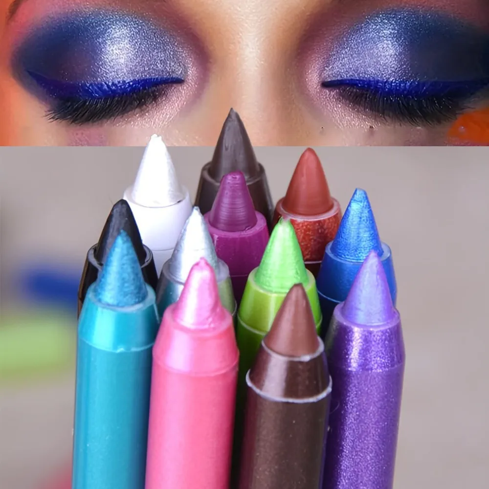 Crayon Eyeliner nacré 17 couleurs, coloré, imperméable, longue durée, mat, lisse, facile à porter, fard à paupières, stylo Eyeliner, maquillage pour les yeux
