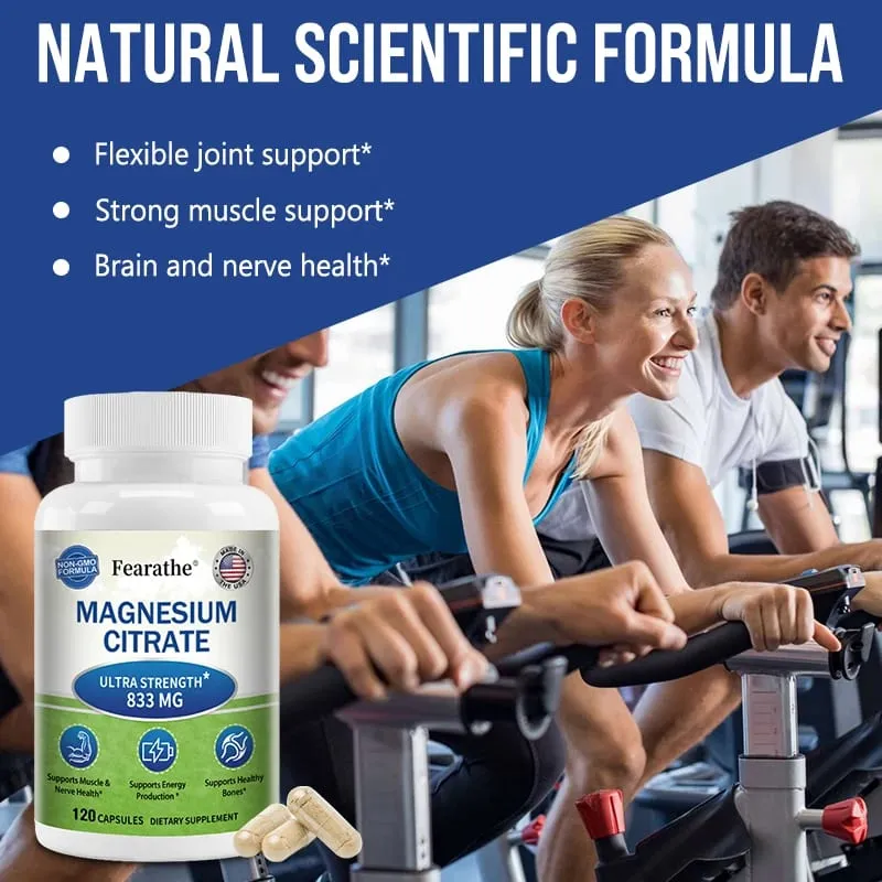 Magnesium Citrate Capsules Highly Absorbable Nutritional Supports Relaxation Sleep Bone Heart Nerve Muscle & Metabolism — image 5