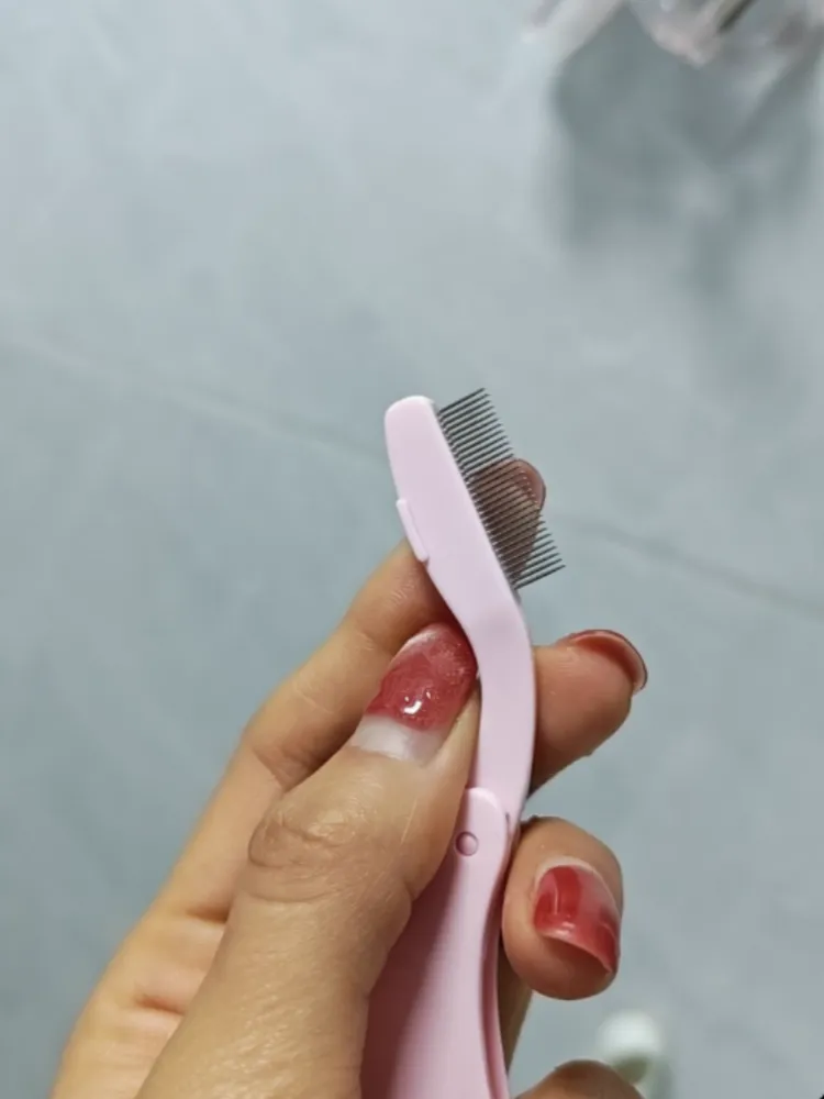 1Pc Curved Design Eyelash Brushes Combs Folding Separator Stainless Steel Eyelash Combing Tool Beauty Portable — image 2
