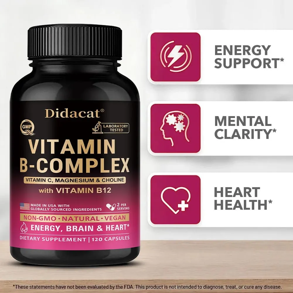 Usable Unisex Active Vitamin B Complex Highly Effective and Easily Absorbed - Immune Energy and Metabolic Supplement — image 6