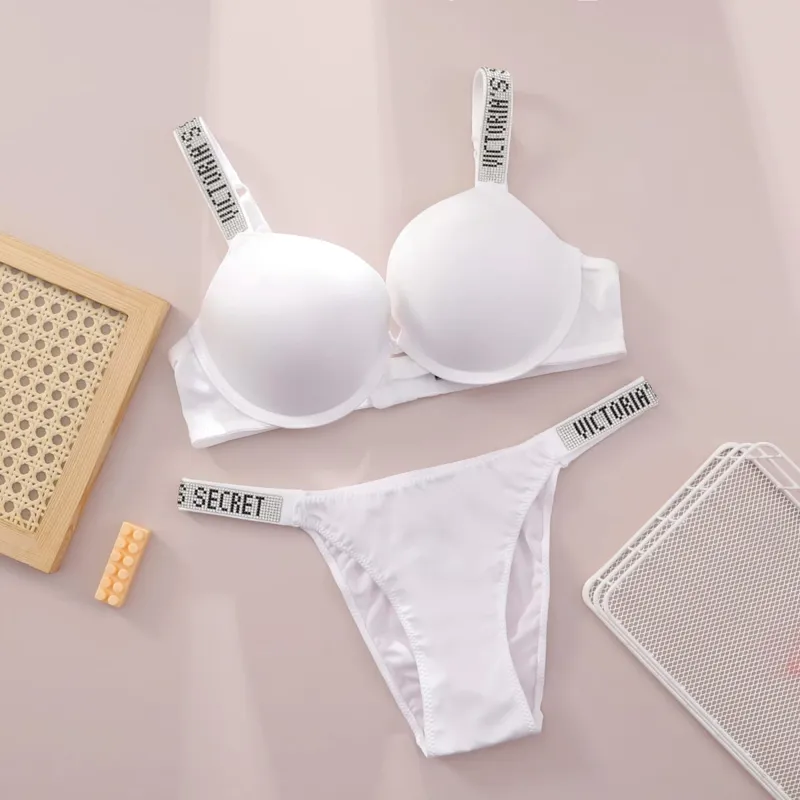 V Women Lace Push Up Bralette Seamless Comfortable Breathable Lingerie Home Wear Set Lingerie Set Underwear Set Bra Panty Set — image 14