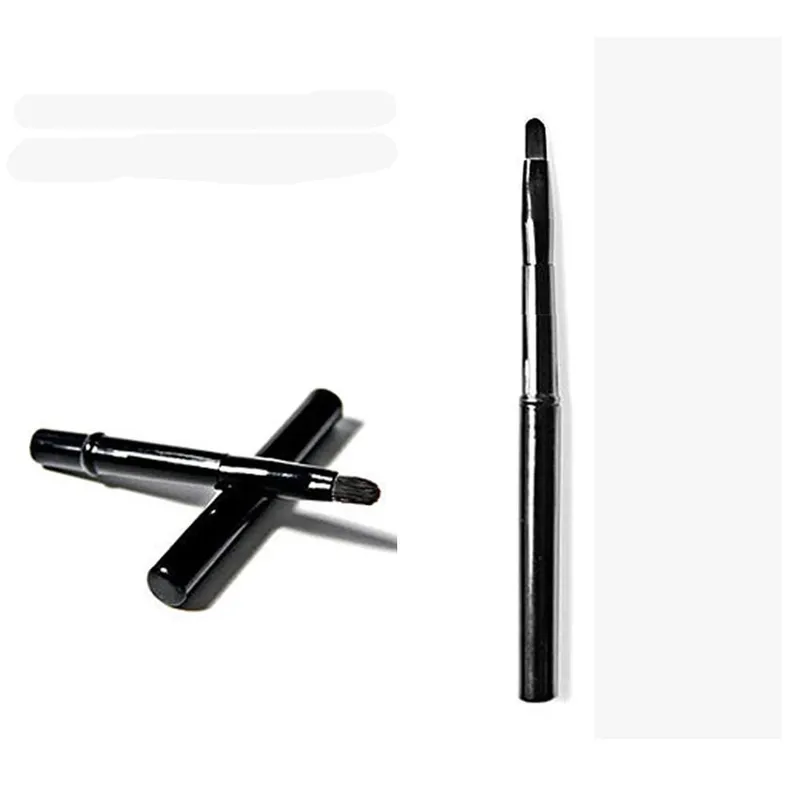 Makeup Lip Brushes Lipliner brushes Black with Cap Retractable Lipstick Brush Travel Portable lip scrub brush Gloss Makeup Brush — image 9
