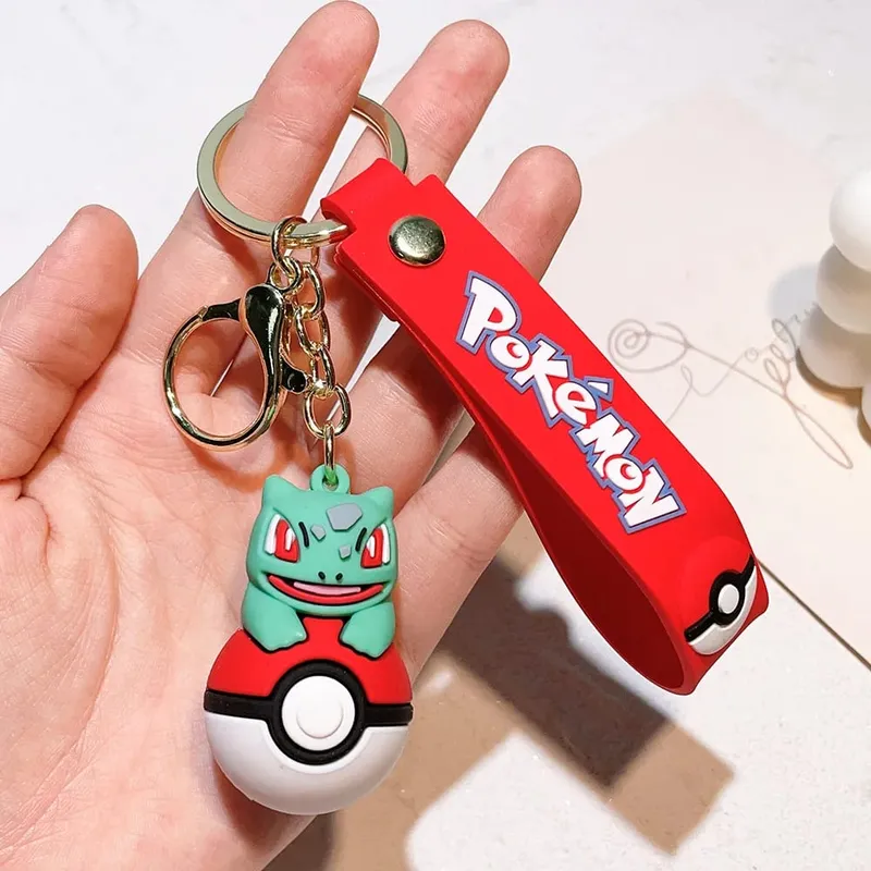 40 Style Wholesale Anime Pokémon Pikachu Eveen Keychain Cartoon Cute Charizard Keyring Student Backpack Car Key Chain Toys Gifts — image 24