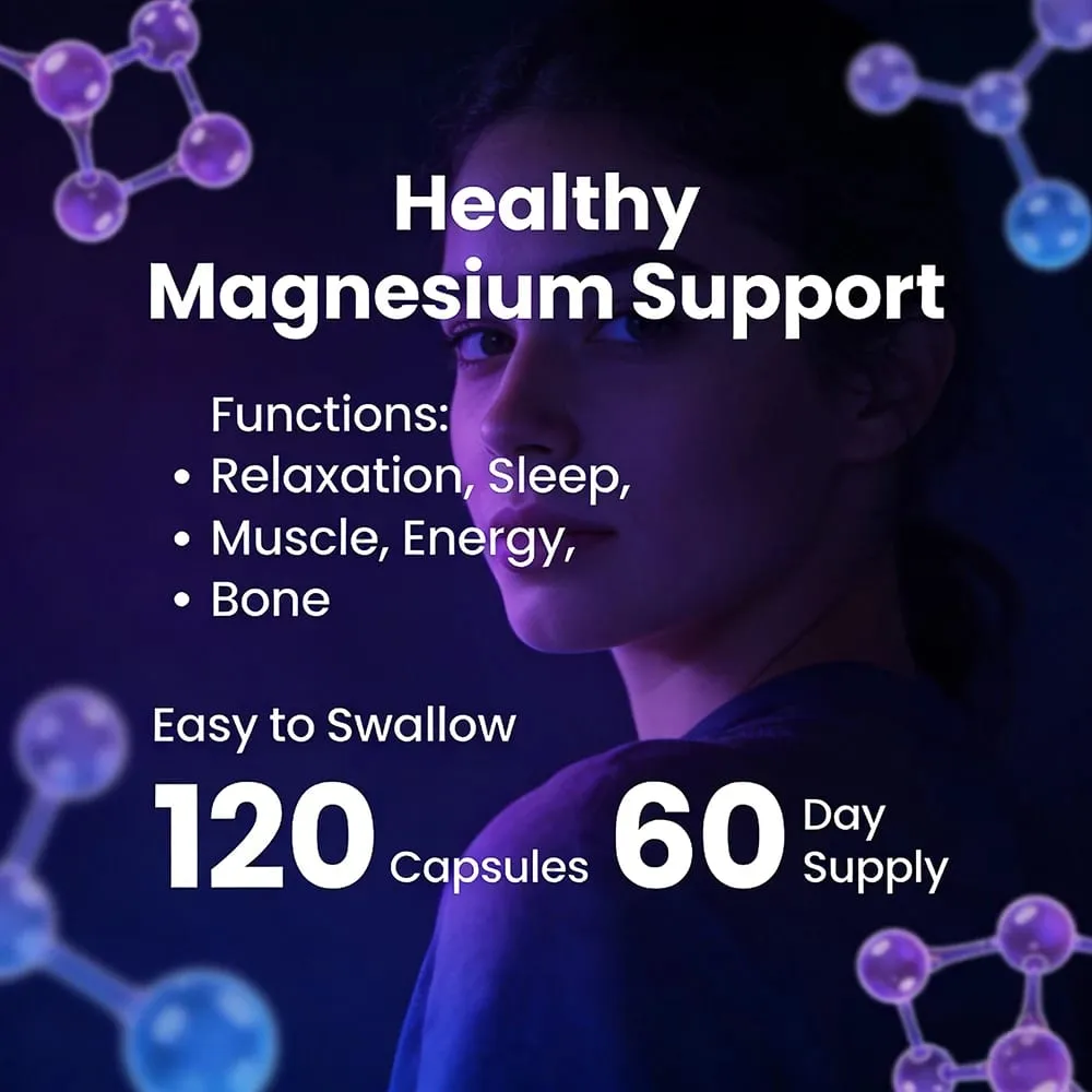 12-in-1 Magnesium Complex Supplement – High Absorption Rate Supports Muscles Nerves and Sleep Suitable for Men and Women — image 6