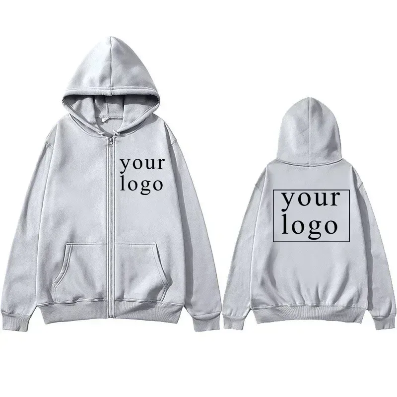 Lelaki Wanita Baharu DIY Zip kardigan hoodie 2025 Fesyen Baharu Rekaan Sendiri Logo Jenama/Gambar Tersuai Diperibadikan Di Mana-mana — image 5