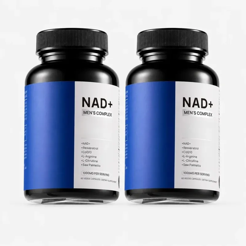 NAD+ Men's Complex Capsules 1000mg with CoQ10 Resveratrol Cellular Energy & Vitality Supplement Supports Muscle Health 60 Count — image 9