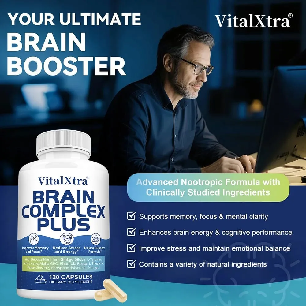 Brain Supplements for Memory and Focus with Bacopa Monnieri Lion's Mane Ginkgo Biloba Mental Clarity & Cognitive Support — image 6