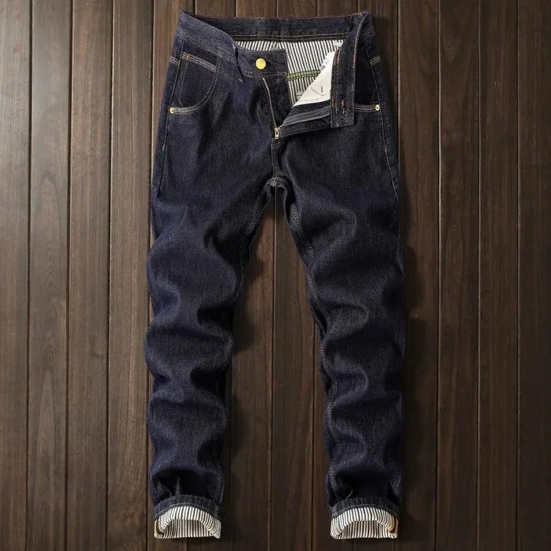 2025New Japanese Style Color Jeans Men High-End Trendy Retro Washed Casual Slim Straight Spring and Autumn Pants — image 6