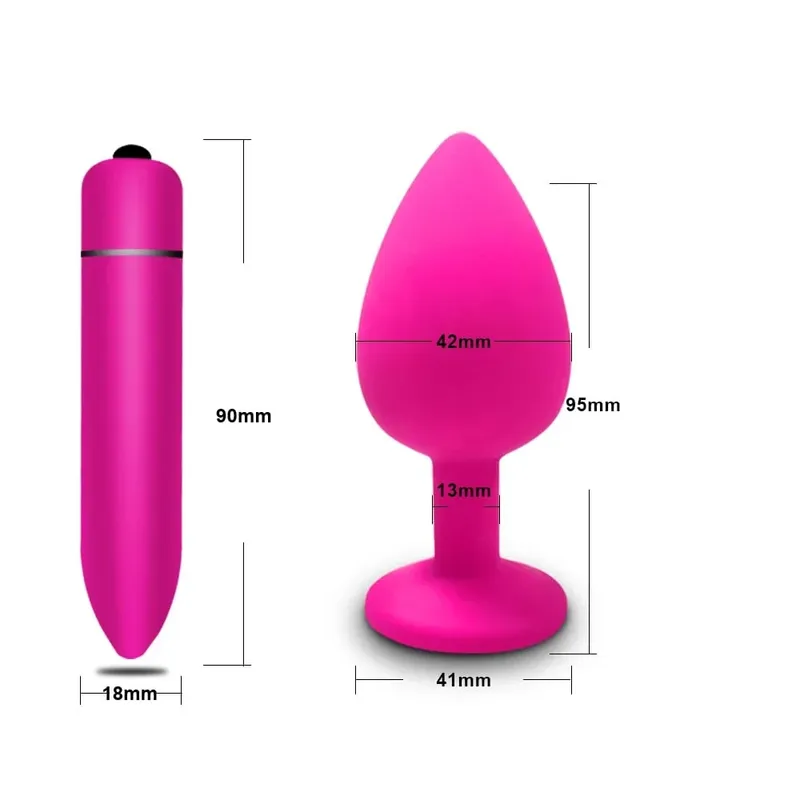 Anal Toy Soft Silicone Anal Plug Mini Bullet Vibrator Butt Plug Men Women Gay Couples Anal Prostate Stimulator Sex Toy for Adult — image 22