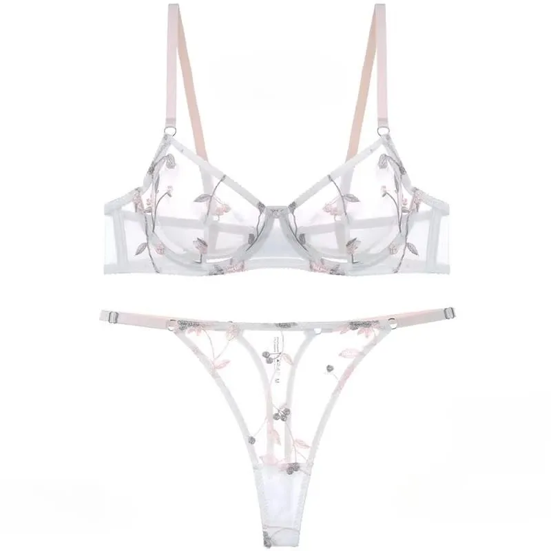 European Style Lace Sheer Embroidery Underwire Bra Minimizer Big Bust Anti-Sagging Support Comfort Soft Lingerie S-XL — image 6