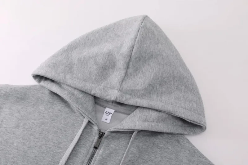 Cotton Fashion Loose Zipper Hoodie Customized Spring and Autumn Couple Coat Printed Logo Embroidered Work Clothes — image 2