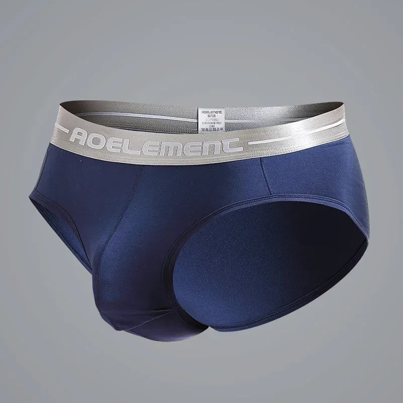 Modal capsule lift U convex men's underwear bullet separate ice silk capsule pouch briefs