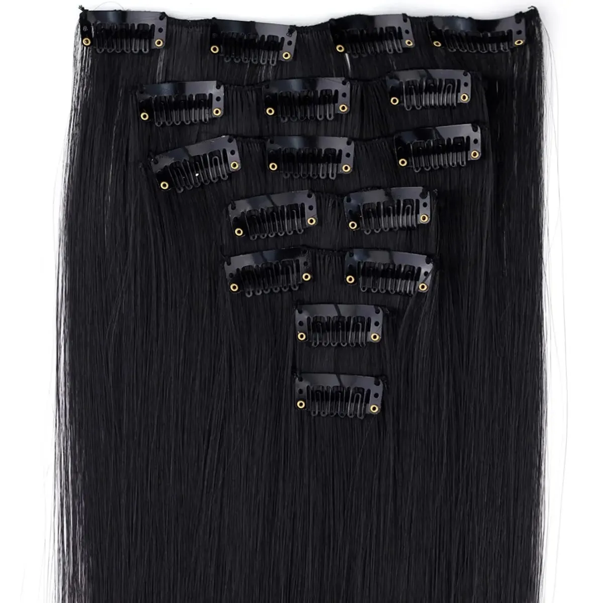 7ชิ้นเต็มหัวคลิปในส่วนขยายของผมเหมาะสำหรับผู้หญิง-20 "/50เซนติเมตรยาวตรงผมสังเคราะห์ที่มี150กรัมรวมปริมาณ — image 6