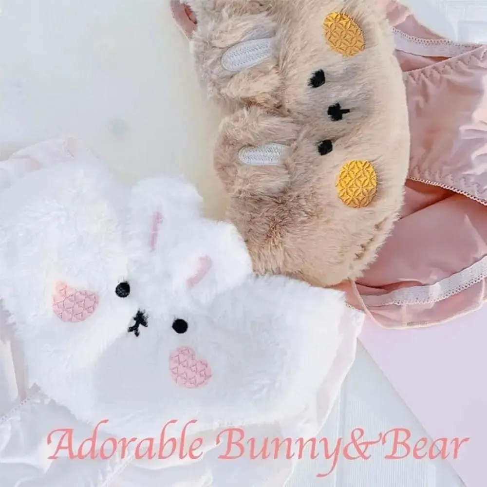 New Design Gathered Padded Bra and Panty Set Adorable Warm Lingerie Underwear Brief Polyester Cotton Anime Cozy Warm Lingerie — image 4
