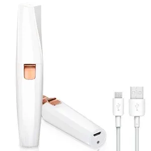 Dighealth 2 IN 1 Rechargeable Eyebrow Trimmer Facial Hair Remover Makeup Mini Razor Painless Hair Remover withBuilt-in LED Light