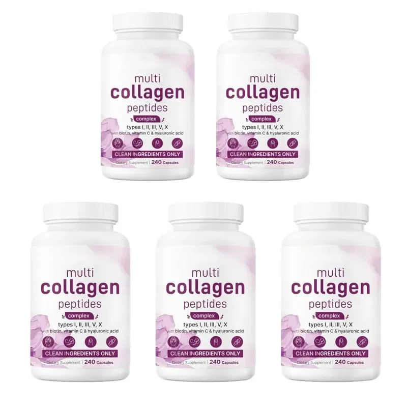 Multi Collagen Peptides Kapslar med Biotin Vitamin C och Hyaluronsyra Innehåller ägg och fisk 240 kapslar — image 11