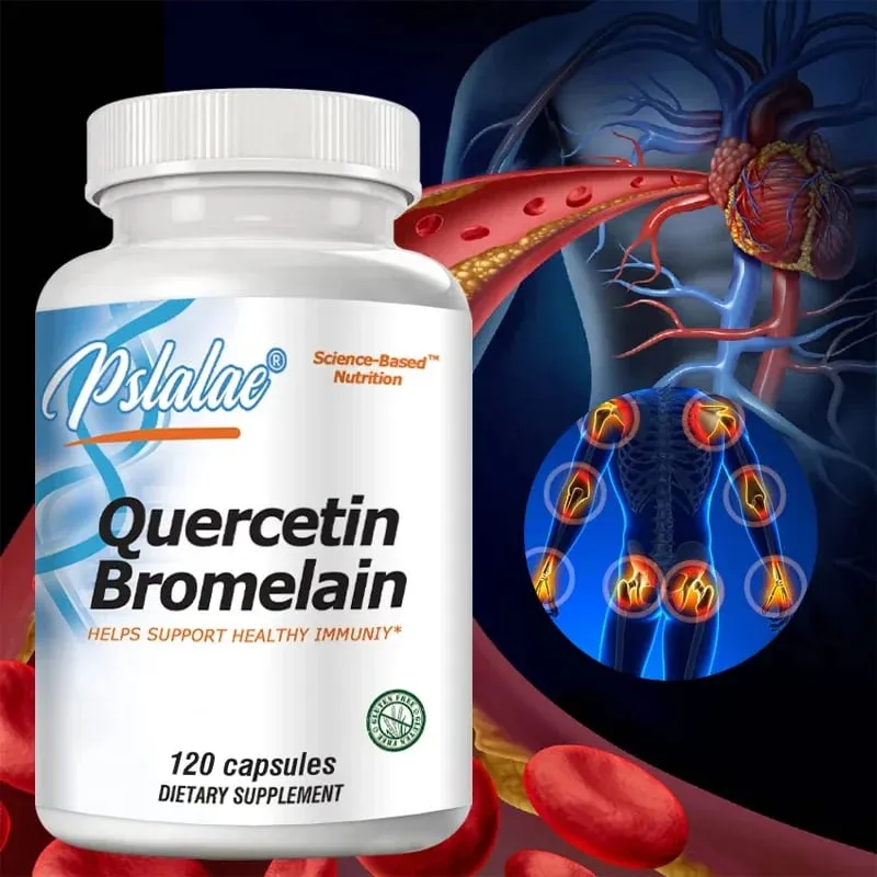 Quercetin Bromelain Immune Support Heart Joint & Respiratory Health Non-GMO Vegan Capsules — image 2