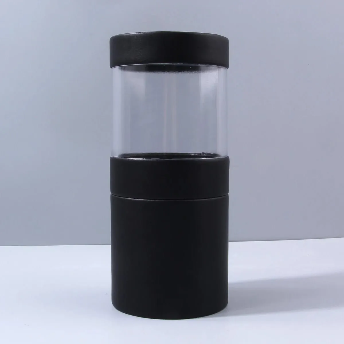 1PCS Black Makeup Brush Holder Transparent Top Storage Case for Cosmetic Brushes — image 2