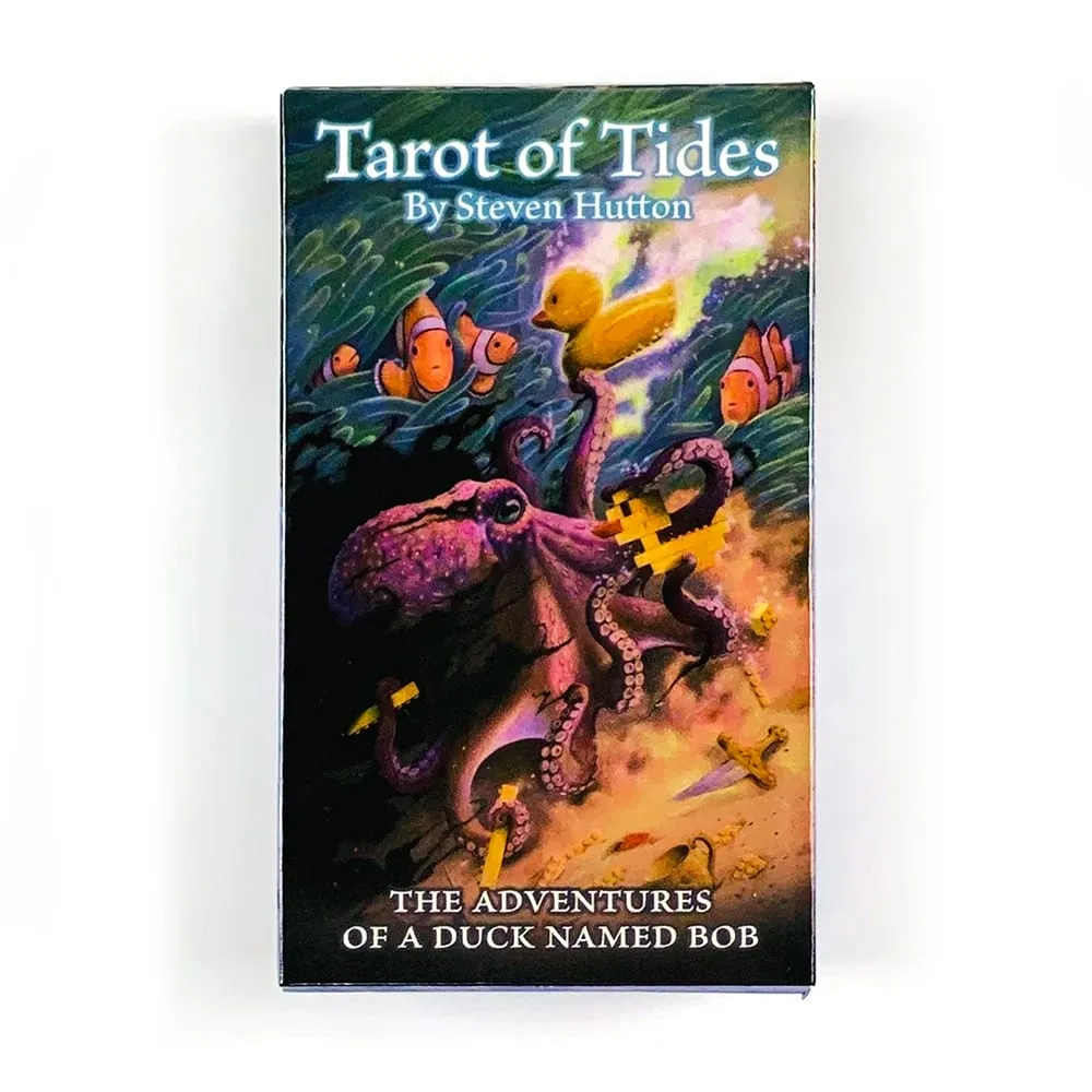 Tarot of Tides-Spielkarten, 78 Karten, skurriles Ozean-Tarot-Deck, Bob-Duck-Abenteuerthema, perfekt für Wahrsagerei und Geschenke