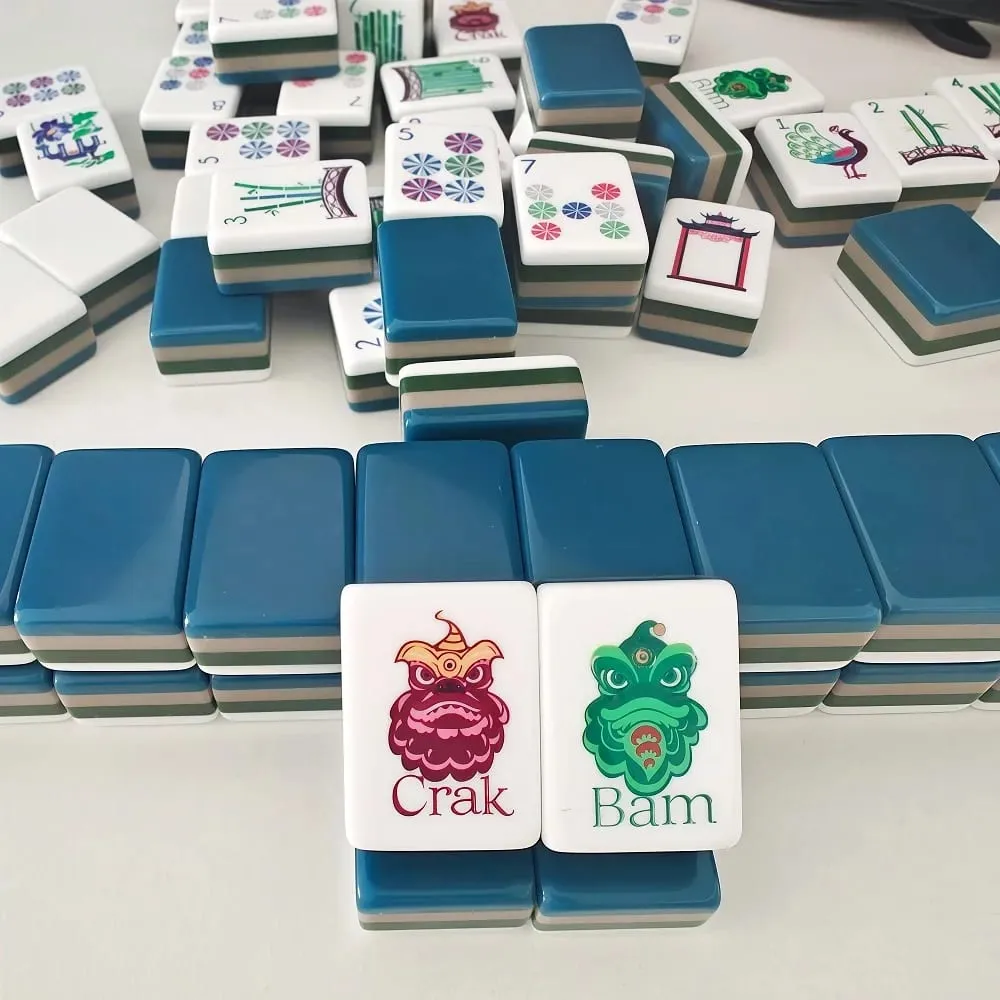 Customizable American Mahjong Sets 160 Tiles 4-Layer Acrylic Mah Jongg Surprise Gifts Mahjong Portable Travel Family Party Games — image 18