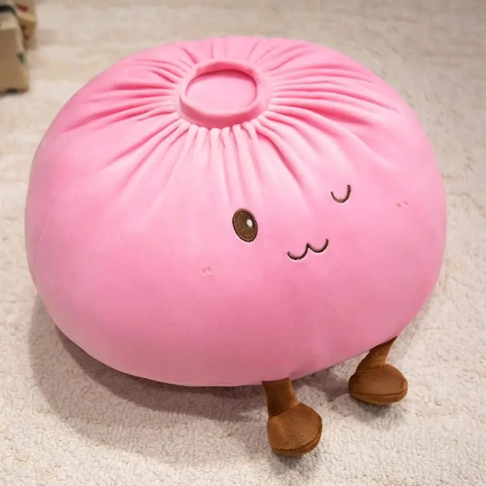 Super Soft Material Steamed Bun Pillow PP Cotton Filled Stress Relief Dumpling Fluffy Comfortable Sofa Cushion Play
