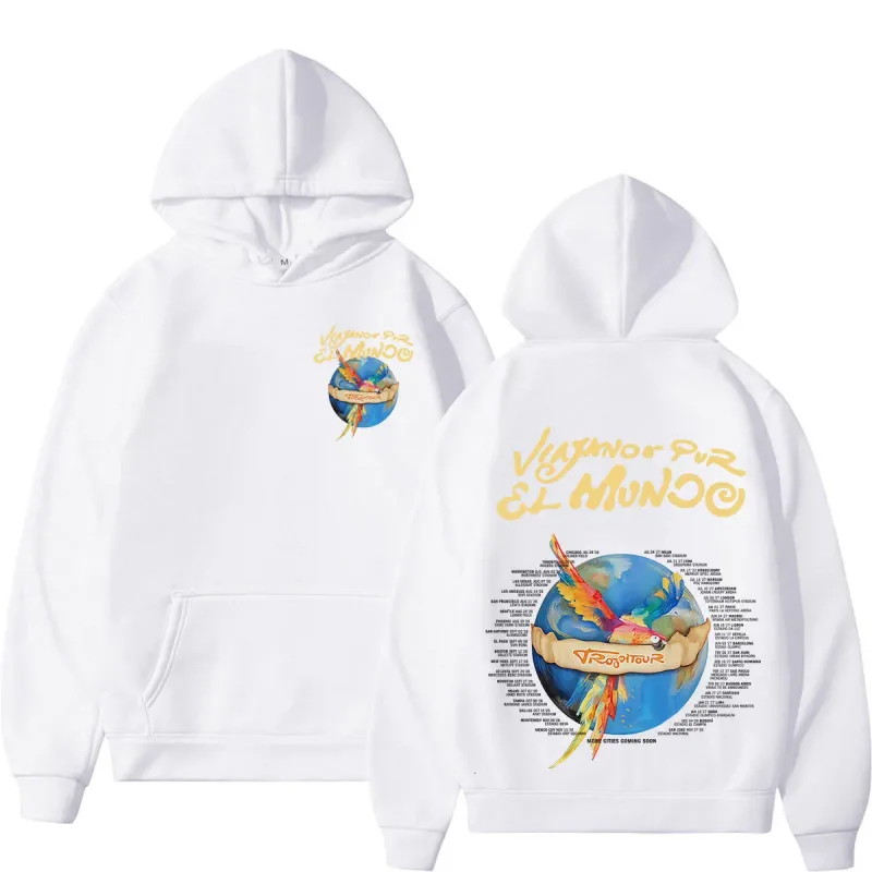 Karol G Viajando Por El Mundo Tropitour 2026 Graphics Hoodie Men Women Fashion Sweatshirts Casual Oversized Pullovers Fan Gifts
