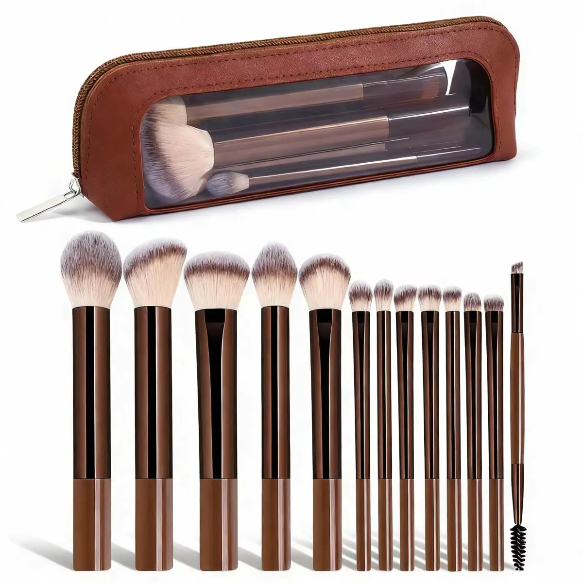 13pcs Makeup Brushes with Storage Bag Soft Fluffy Cosmetic Foundation Powder Eyeshadow Kabuki Blending Beauty Tool Makeup — image 1