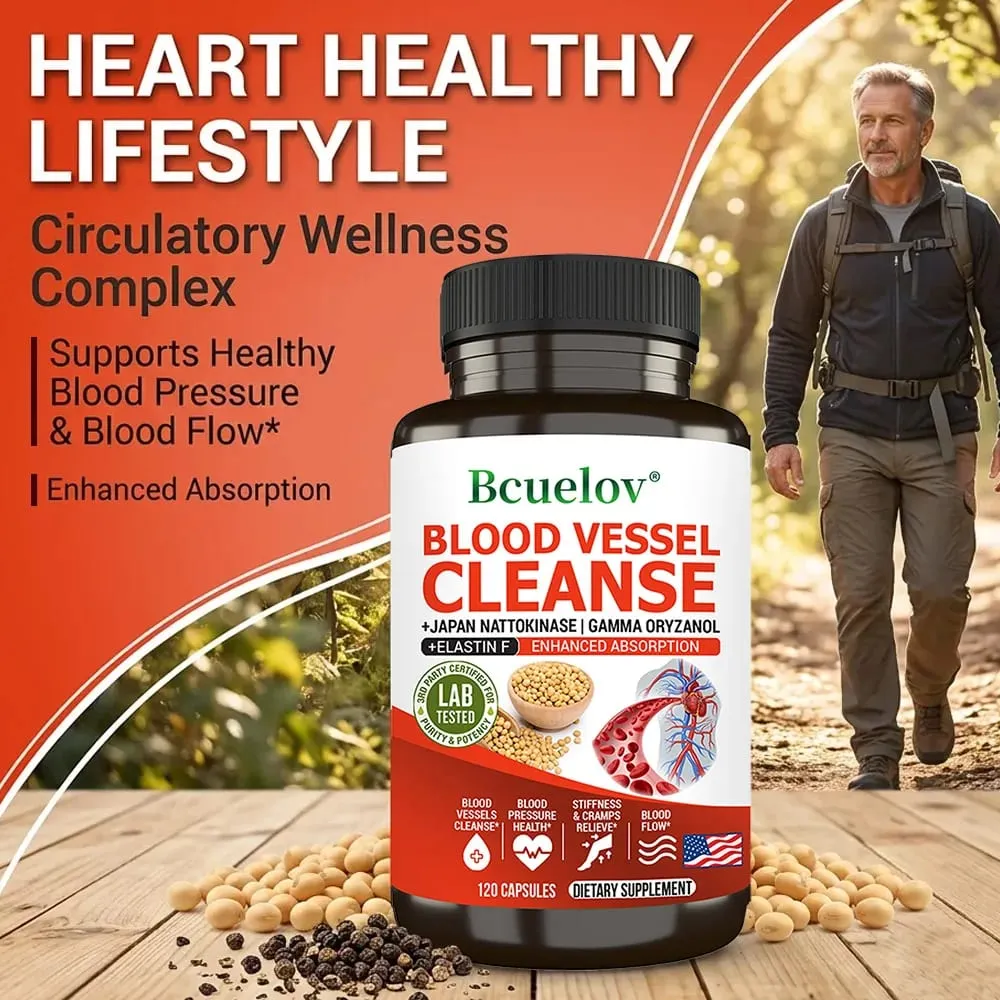 Nattokinase Capsules - Promotes Cardiovascular Elasticity Maintains Arterial Circulation and Improves Blood Pressure — image 2