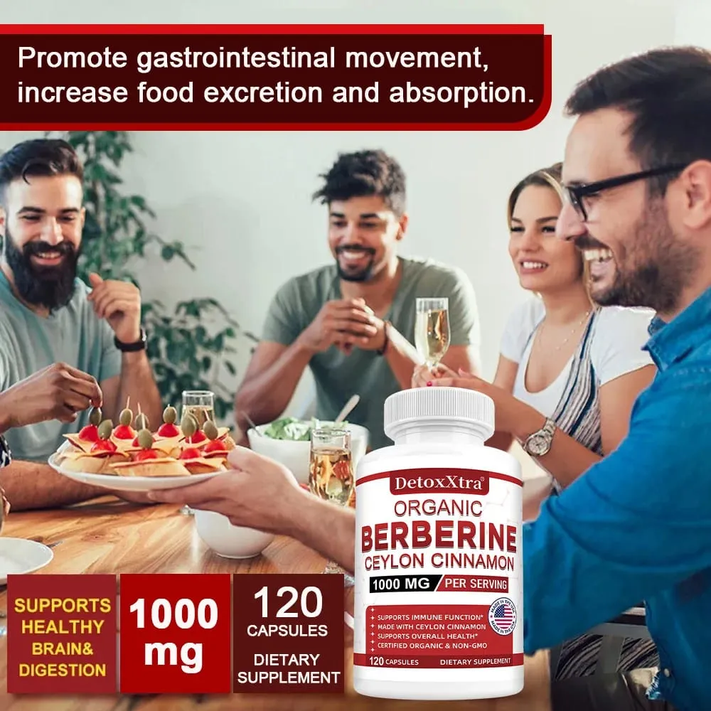 Berberine with Ceylon Cinnamon - Boosts Immunity Promotes Digestive Health Improves Bodily Functions Increases Energy Levels — image 2