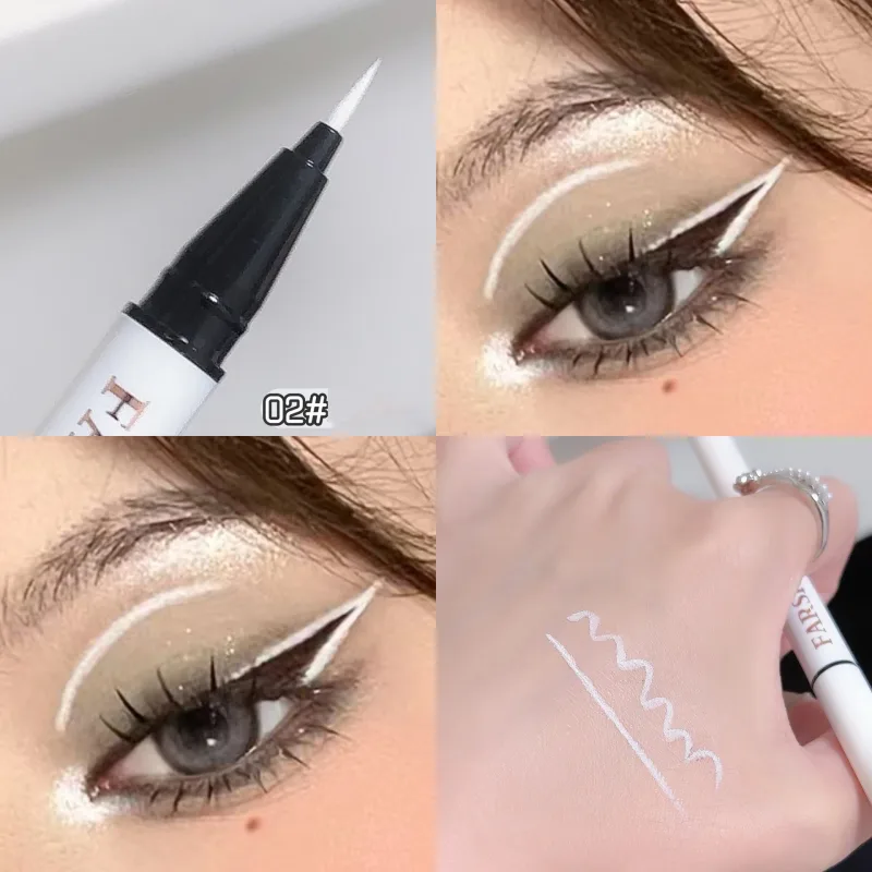 12 kolorów wodoodporny eyeliner w pisaku bardzo cienka końcówka eyeliner w płynie długotrwały eyeliner szybkoschnący kolorowy makijaż na cosplay — image 10