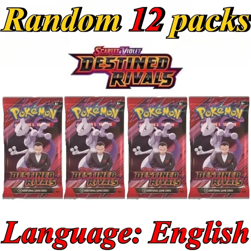 10 Pokémon Card Packs Bright Stars 151 Prismatic Evolutions PALDEAN FATES English Reinforcement Battle Transaction Card Gift — image 26